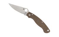 Spyderco Manix 2 Folding Knife, Satin Finish Blade, Brown Canvas Micarta Handle (C101MPCW2)