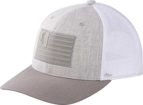 Browning Recon Flag Mesh Cap 308033791, Gray/White, Snap Back