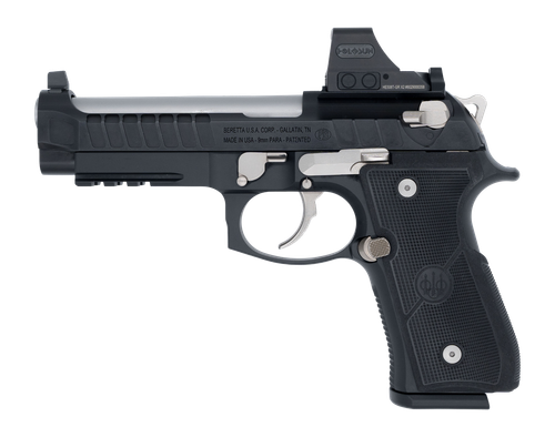Beretta 92 Elite Optic Ready Pistol, 9mm, 4.70in, Black Grips, Black Anodized Finish, 18 Rds