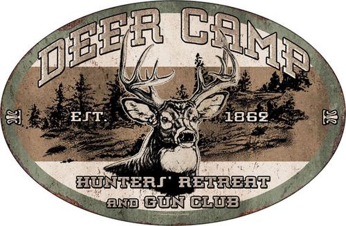 Rivers Edge Products Deer Camp Tin Sign