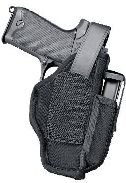 Uncle Mikes Ambidextrous Hip Holster w/Mag Pouch Fits: 3"-4" Barrel Medium Autos (70010)