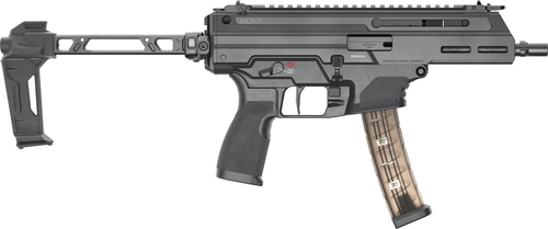 Springfield Armory Kuna Pistol PDW, 9mm, 6.12" w/Tri-Lug, Hybrid Flip-up Sights, w/Folding Brace, Black Melonite Finish, Ambidextrous, 30+1