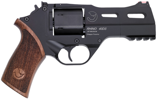 Chiappa Rhino 40SAR Revolver CF340244, 357 Magnum, 4", Wood Grips, Black Finish, 6 Rd