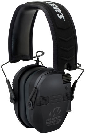 Walker Game Ear Razor Slim Quad Electronic Earmuff w/Bluetooth, Black Patriot (RSEQMBT)