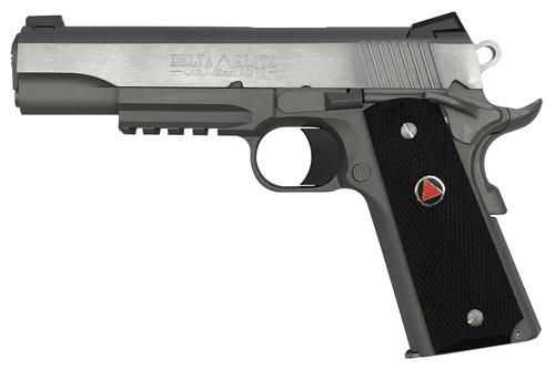 Colt Delta Elite Rail Gun Pistol O2020RG, 10mm, 5", Composite w/ Delta Medallions Grips, Brushed Stainless Finish, 8 Rds