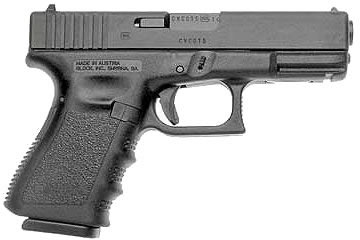 Glock 19 Compact Pistol PI1950201, 9mm, 4.02 in, Polymer Grip, Black Finish, Fixed Sights, 10 Rd