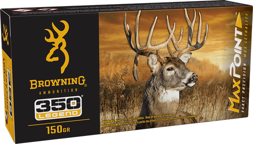 Browning Rifle Ammunition B192103502, 350 Legend, Max Point, 150 gr, 2325 fps, 20 Rd/Bx