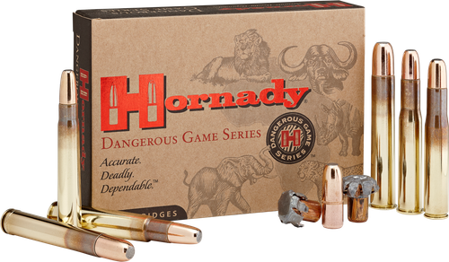 Hornady Dangerous Game Rifle Ammunition 85834, 458 Win Mag, DGX Bonded, 500 gr, 2140 fps, 20 Rd/Bx