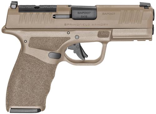 Springfield Hellcat Pro OSP Pistol HCP9379FOSP15, 9mm, 3.7", Optic Ready, Adaptive Texture Grips, Flat Dark Earth w/Black Controls Finish, 15 Rds