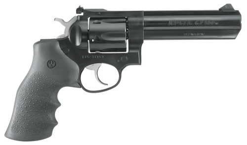 Ruger GP100 SA/DA Revolver 1756, 357 Mag, 5", Finger Grooved Black Rubber Grips, Blued Steel Finish, 6rd