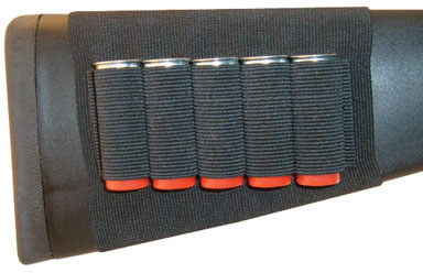 GrovTec Buttstock Shotgun Shell holder, 5 Ed, Elastic (GTAC82)