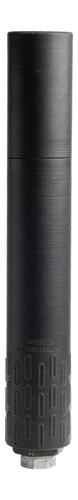 HUXWRX Flow 9 M Flow-Through 9mm. Titanium Suppressor 1/2x28 Piston, Black Finish
