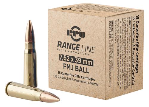 Prvi Partizan Rifle Ammunition PPR739, 7.62x39mm, Full Metal Jacket (FMJ), 123  GR, 15 Rd/bx