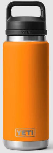 Yeti Rambler 26oz Water Bottle w/ Chug Cap (21071200041) Stainless Steel, King Crab Orange