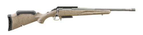 Ruger American Ranch Gen II Bolt Action Rifle 46997, 243 Win, 16.1" Cobalt Cerakote Threaded Barrel, Adjustable FDE Splatter Stock, 3 Rds