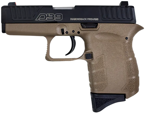 Diamondback DB9 Gen4 Pistol DB0200P061, 9mm Luger, 3.10in, Flat Dark Earth Polymer Frame & Grips, Flat Dark Earth Finish, 6 Rds