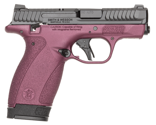 Smith and Wesson Bodyguard 2.0 Pistol 14661, 380 ACP, 2.75in, Textured Grips, Black Cherry Cerakote Finish, 10 Rds