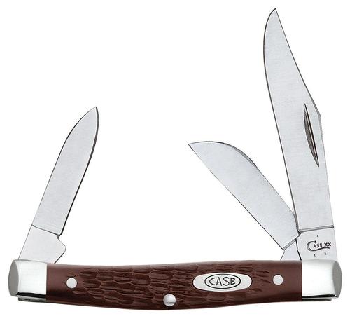 Case Brown Synthetic Medium Stockman Pocket Knife
