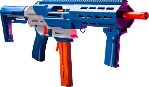 Game Face PRIME Spring-Powered Foam Dart Blaster, 15 Rds, Blue