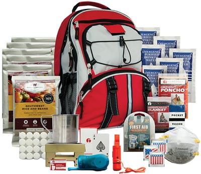 Wise Five Day Emergency Survival Kit, Single Person, Red Backpack (01621GSG)