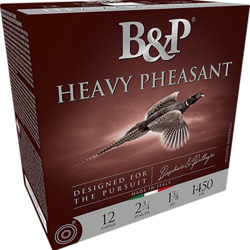 Baschieri & Pellagri Heavy Pheasant Shotshells 123B58H6, 12 Gauge, 3", 1 5/8 oz, 1400 fps, #6 Lead Shot, 25 Rds/box
