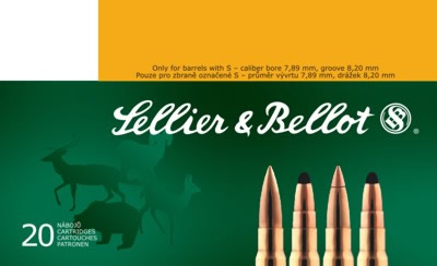 Sellier & Bellot Rifle Ammunition SB857JRSB, 8 X 57 JRS, Hollow Point Capped, 196 GR, 2329 fps, 20 Rd/bx