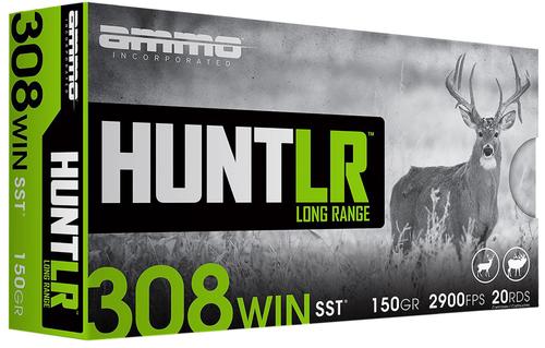 Ammo Inc Hunt Rifle Ammunition 308150SSTA20, 308 Win, Super Shock Tip, 150 gr, 2900 fps, 20 Rd/Bx