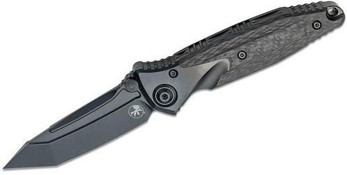 Microtech Socom Bravo Folding Knife, DLC Tanto Edge, DLC Titanium Black (261-1DLCTCFTIS)