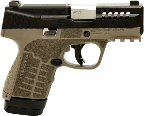 Savage Stance XR Pistol 67064, 9mm Luger, 3.20in, FDE GFN, Flat Dark Earth Finish, 13 Rds