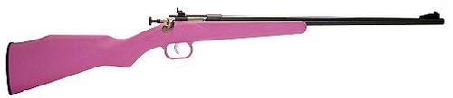 Crickett Single Shot Bolt Action Rifle 220, 22 LR, 16.125", Pink Synth w/Pistol Grip Stock, Blue Finish