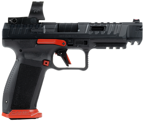 Century SFx Rival Optic Ready Pistol HG6610RV-N, 9mm, 5in, Interchangeable Backstrap Grips, Black w/Red Accents Finish, 18 Rds