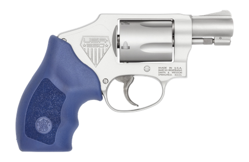 Smith & Wesson Model 642 America's 250th Revolver, 38 Spl +P, 1.88", Blue Enhanced Boot Grip, Matte Silver Finish, 5 Rds