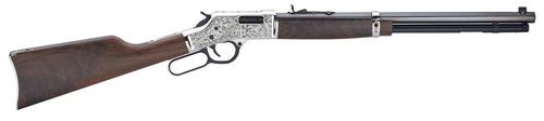 Henry Big Boy Silver Deluxe Lever Action Rifle H006MSD, 357 Mag/38 Special, 20", American Walnut Stock, Blued Barrel/Silver Finish, 10 Rds