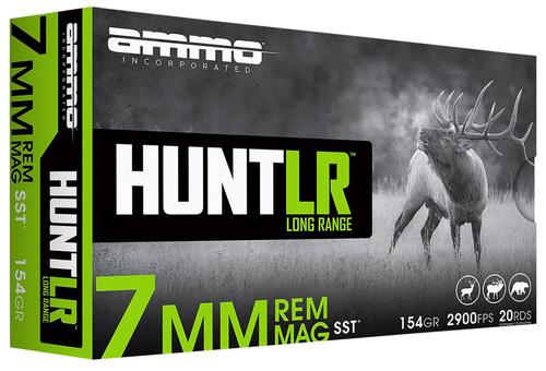 Ammo Inc Hunt Rifle Ammunition 7MM154SSTA20, 7mm Rem, Super Shock Tip, 154 gr, 2900 fps, 20 Rd/Bx