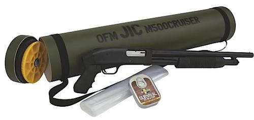Mossberg #1 Just In Case Cruiser Pump Shotgun 51340, 12 Gauge, 18 1/2", 3" Chmbr, Black Synthetic, Survival Kit