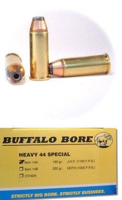 Buffalo Bore Handgun Ammunition 14A/20, 44 Special, Jacketed Hollow Point (JHP), 180 GR, 1150 fps, 20 Rd/Bx