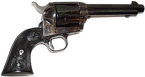 Colt Single Action Army Revolver P1850, 45 Long Colt, 5.5", Dbl Eagle Black Composite Grip, Blued; Case Colored Finish, 6 Rd