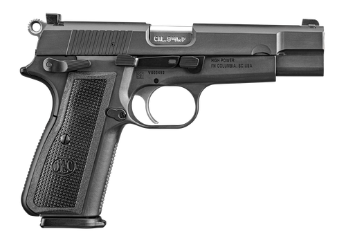 FN Herstal High Power Pistol 66101115, 9mm Luger, 4.70in, Black Polymer Grips, Matte Black Finish, 10 Rds