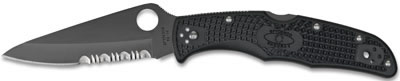 Spyderco Endura 4 VG-10 Folding Knife w/Plain/Serrated Edge (C10PSBBK)