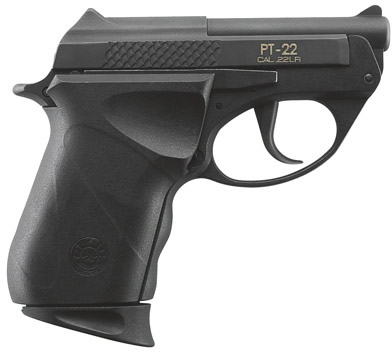 Taurus PT-22 Small Frame Pistol 1220031R, 22 Long Rifle, 2-3/4", Rosewood Grip, Blue Finish, Fixed Sights, 8 Rd, Dbl Act Only