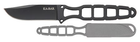 Ka-Bar Skeleton Clip Point Tactical Knife w/Plain Edge & 5Cr15 Stainless Handle (1118BP)