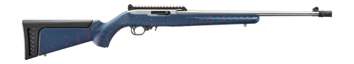 Ruger Exclusive 10/22 250th Anniversary Rifle 32039, 22 LR, 18.5", Red/White & Blue Splatter Stock, Satin Stainless Finish, 10 Rds.