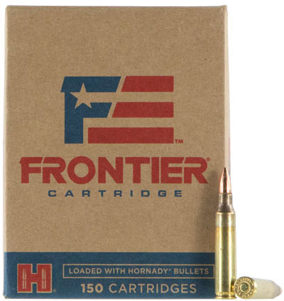 Hornady Frontier M193 Rifle Ammunition FR2015, 5.56mm NATO, Full Metal Jacket (FMJ), 55 GR, 3240 fps, 150 Rds/bx