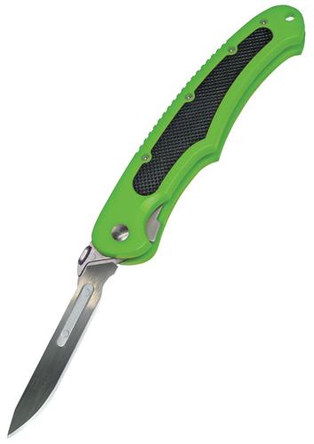 Havalon Piranta-Bolt Replaceable Field Knife w/Plain Edge & Plastic Green Handle (XTC60ABOLTGX)