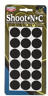 Birchwood Casey 34115 Shoot-N-C AR415 1" Self Adhesive Round Targets 15 Pack