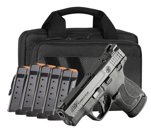 Smith and Wesson M&P9 Shield Plus Optic Ready Pistol 14724, 9mm, 3.1in, Black Polymer Grips, 13 Rds