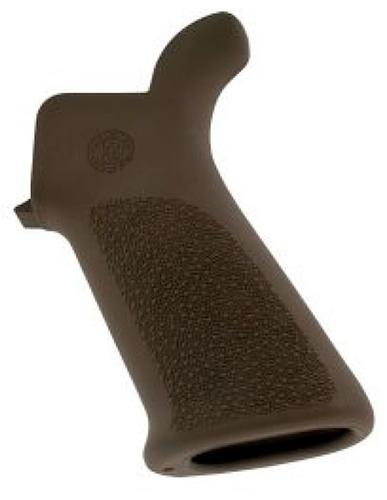 Hogue AR-15 Rubber Grip Beavertail No Finger Grooves Rubber Des Tan (15033)