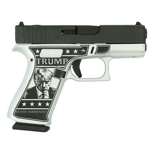 Glock 43X MOS Custom Trump Mug Shot Pistol GLPX4350201FRMOSMS, 9mm, 3.41", Polymer Grips, Optic Ready, 10 Rds, Made in USA