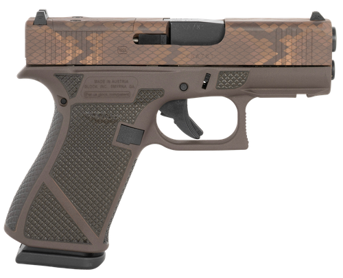 Glock G43X MOS Optic Ready Pistol PX4350204FRMOSNTXVB, 9mm, 3.41in, Vortex Bronze Cerakote Finish, 10 Rds