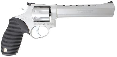 Taurus 17 Tracker Revolver 2170069, 17 HMR, 6 1/2", Ribber Grip Overlay Grip, Matte Stainless Finish, 7 Rd, Adj Sights